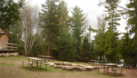Picture of one of the campfire area at Spirit Point