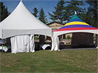 Picture of pavilions for a wedding at Spirit Point